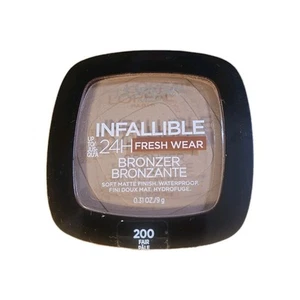 NEW L'Oreal Paris Infallible 24H Fresh Wear Bronzer 200 Fair Waterproof TALC - Picture 1 of 3