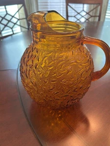 Vintage Milano Kugel Braunglas Krug Anchor Hocking Retro Küche Desert Gold - Bild 1 von 2