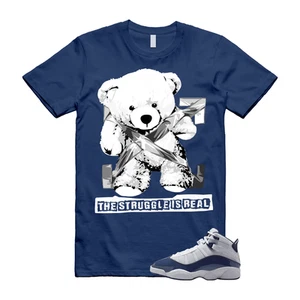 T-Shirt 6 Ringe weiß Midnight Navy Match Strug - Bild 1 von 1