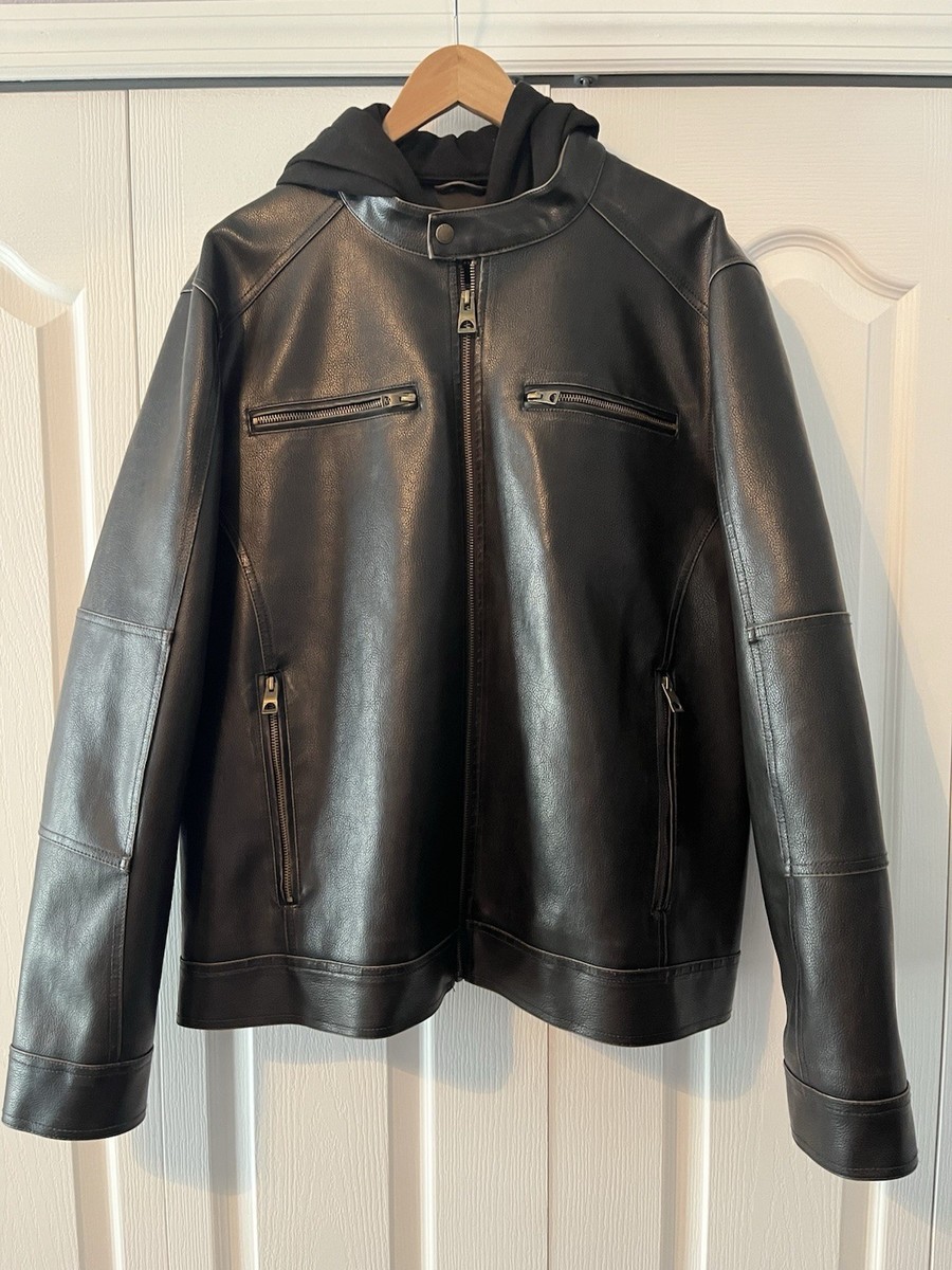 GUESS Motorcycle Jacket Black Coats, Jackets & Vests for Men GUESS Motorcycle Jacket Black Coats, Jackets & Vests for Men