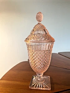 Vintage Anchor Hocking Miss America Rosa Bonbonglas Rosa Glas mit Deckel - Bild 1 von 7