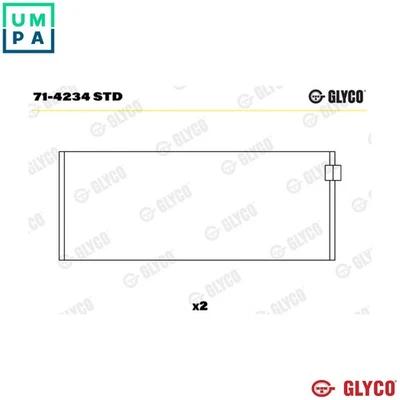 CONNECTING ROD BEARING 71-4234 STD STD FOR VM82A/96A 1.8L 3cyl 2.5L 4cyl 3.1L - Image 1 of 4