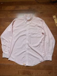 Vintage Brooks Brothers Original Polo Oxford Herren Hemd Gr. 16/36 Baumwolle Orange Streifen - Bild 1 von 16