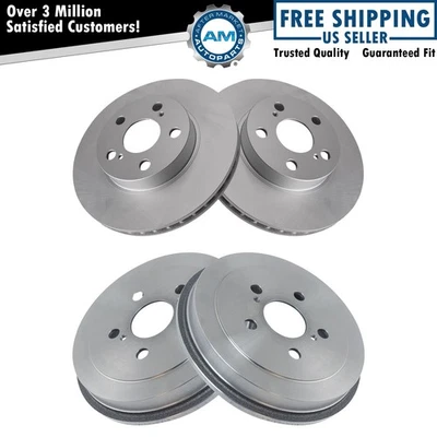 Conjunto de rotores de freio premium revestido em G compatível com Toyota Prius 2004-2008 - Imagem 1 de 4