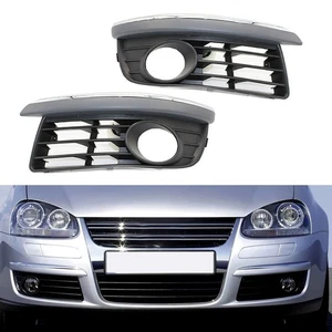 Front Bumper Fog Light Grill for Jetta For Golf 2005 2010 Pair Mesh Design ABS - Picture 1 of 15