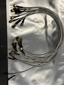Micro RF Coaxial Oro Teflón Chaqueta Conector Cable Parche 24" Lote de 10 SMA - Imagen 1 de 3
