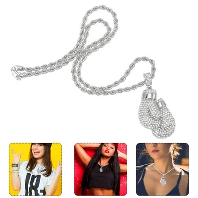  Boxhandschuhe Kettenanhänger Pendellanz Halskette Schmuck Für Männer - Bild 1 von 4