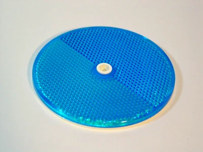 2 Piezas Reflector 3-1/4" Redondo Azul Poste de Seguridad Equipo Calzada Valla Reflector Foto 1 de 3