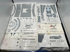 Lot Of 6 Vintage Wilhelmshaven Military Fighter Aircraft 1/50 Paper Model Kits - Picture 1 of 16