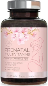 Prenatal Vitamins With Folic Acid, DHA & Iron, Women's Prenatal Multivitamin Pre - Picture 1 of 18