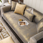 High-End Black Gold Sofa Cushion Non-Slip Chair Pad Satin Recliner Cover Towel