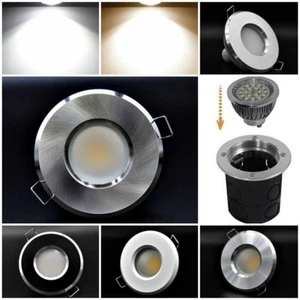 Foco empotrado de pared LED escaleras escalones puntos de montaje luz empotrada IP44 redonda - Imagen 1 de 9