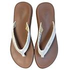 FLOJOS Maddy Flip Flop Ivory-Tan Padded Footbed Women’s Size 10