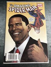 Marvel AMAZING SPIDER-MAN (2009) #583 2nd PRINT Newsstand OBAMA Cover 