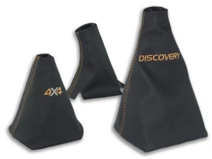 LAND ROVER DISCOVERY II FUNDA PALANCA CAMBIO FRENO REDUCTORA BORDADO HILO BEIGE - Imagen 1 de 3