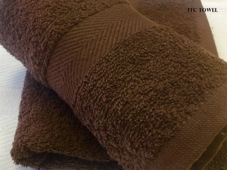 120 PIEZAS NUEVAS TOALLAS DE MANO MARRÓN SALÓN GIMNASIO DOBBY BORDE TOALLAS 16X27 pulgadas Foto 1 de 2
