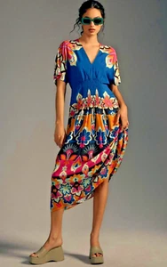 ANTHROPOLOGIE BL-NK BLANK LONDON TATIANA KAFTAN CAFTAN MAXI DRESS PLUS ONE SIZE - Picture 1 of 5