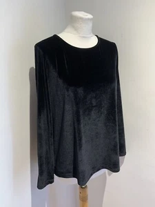 Reiss MAZ Blouse Top Size M VGC Black Velour womens velvet fitted cut out - Picture 1 of 10