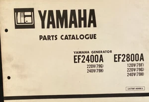 Yamaha genuine-parts book  EF2400A EF2800A GENERATOR   1985 - Picture 1 of 3