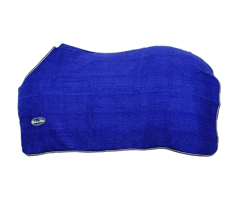 Coperta per cavalli in spugna blu Towel accappatoio asciugamano cavallo Amahorse