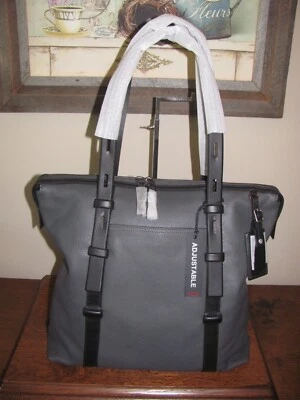 Bolso TOTE Tumi MISSION Gris Hierro Cuero NUEVO RARO DIFÍCIL DE ENCONTRAR PRECIOSO 68990 Foto 1 de 4