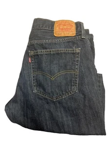 LEVI'S Jeans 527 Bootcut Mens Size W36 L36 Dark Blue Mens Regular Fit Zip Fly - Picture 1 of 9