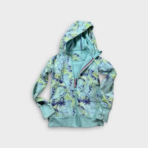 Green Ivivva by Lululemon Hooded Zipper Sweatshirt Jacket Girls Youth Size 8 - Picture 1 of 6