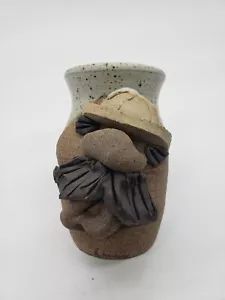 Vtg Chuckos 3D Art Pottery Funny Face Coffee Mug Handmade Made in BC L23 - Picture 1 of 9