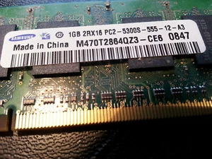 Samsung 1GB 2RX18 PC"-5300S 555-12-A3" Notebook RAM (1x 1GB) - Bild 1 von 3