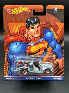 2017 Hot Wheels BLUE CUSTOM 52 CHEVY SUPERMAN DC COMICS free shipping RRs - Picture 1 of 3