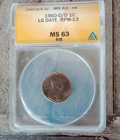 Voir vidéo !!   1960 D/D GRANDE DATE LINCOLN CENT ERREUR RPM-13 ANACS MS 63 RB !!!...