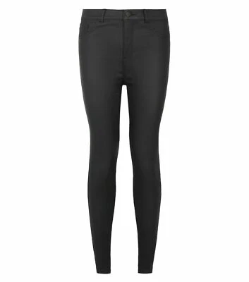 Ladies Ex High Street Skinny Jeans Womens Stretch Coated Slim High Pants Jegging