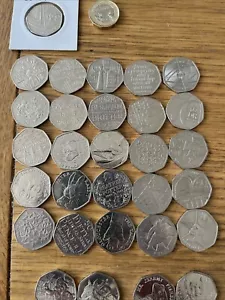 50p Coin Job +34 Plus 1 New King Charles One Pound Coin All Circulated But Good - Picture 1 of 5