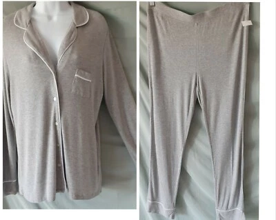 Conjunto de pijama gris Alfani pantalones manga larga unisex para mujer busto mediano 46" Foto 1 de 4