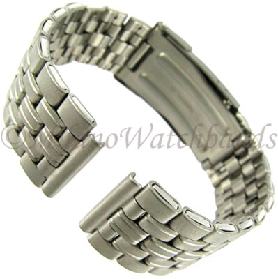 16mm Hirsch Titanium Security Fold Over Clasp Straight End Mens Watch Band Reg - Image 1 of 3