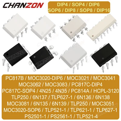 Optoacoplador Arduino Pc817 6N138 6N137 4N35 4N25 Moc3021 Tlp250 Moc3041 Moc3020 Foto 1 de 4