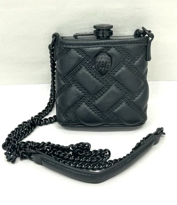 Kurt Geiger Kensington Flask Crossbody Bag Quilted Black Leather - Image 1 of 4