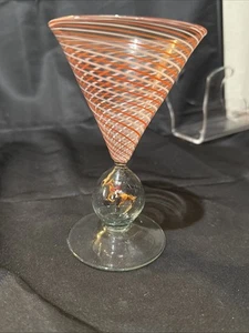 Bimini Werkstatte Art Vetro Cavallo e Cavaliere Girocollo Bicchiere da Cocktail 5 1/2 In - Foto 1 di 9