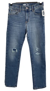 Old Navy Boy's Jeans 12 Karate Slim Flex Max Tough Blue Denim Mid Rise NEW - Picture 1 of 4