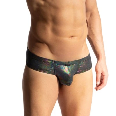 Manstore M2470 Cueca Atrevida Masculina Roupa Íntima Masculina Hipster Bolsa Copo Iridescente - Imagem 1 de 2