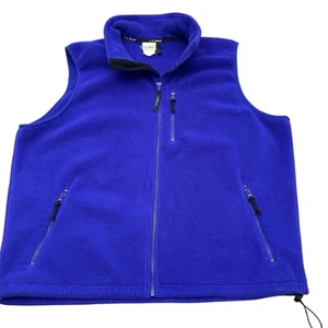 Vintage LL Bean Fleece Weste Herren L Blau Zip Gorp Outdoor Made in USA Utility 90s - Bild 1 von 13
