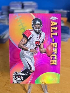 2024 Topps Chrome Michael Vick All-Etch Magenta Refractor Atlanta Falcons - Picture 1 of 2