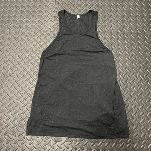 Lululemon Black With Speckle Open Back Tank Top Size 6 - Picture 1 of 8