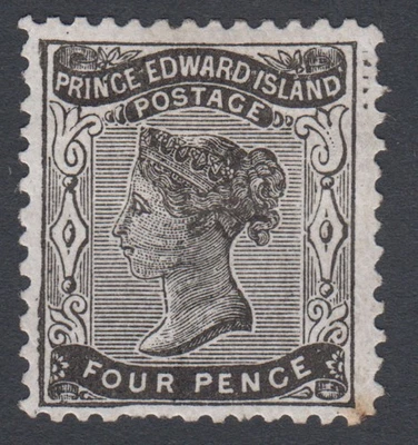 Prince Edward Island No. 9 mint hinged single 4d. stamp - Image 1 of 2