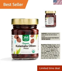 Organic & Pitted Kalamata Olives, 4.6 OZ - A Taste of Greece in Every Bite - Picture 1 of 6