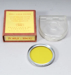 ZEISS IKON TS 40.5 354/G SCREW-IN YELLOW FILTER 40.5MM W BOX AND JEWEL CASE - Picture 1 of 5