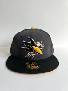 RARE! NEW ERA 59-FIFTY NHL San Jose Sharks Oakland A's Fitted Hat 7 3/8 7 1/4