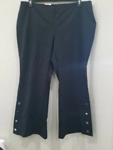 INC INTERNATIONAL CONCEPTS Black Curvy Pull on Boot Leg Pants*PLUS Size 24W**NWT - Picture 1 of 3