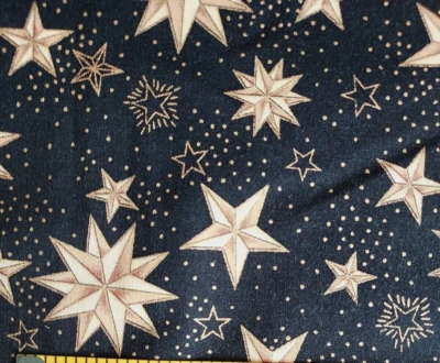 Vintage Fabric Hollytex  Cotton,  Stars,  Fabric by the yard  5 yard for sale - Image 1 of 4