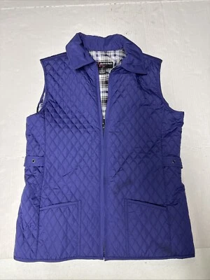 Peck&Peck quilted. puffer vest size medium Purple - Image 1 of 4